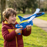 Foam Airplane Launcher – Push-Button Launch, Interactive Play & Outdoor Coordination