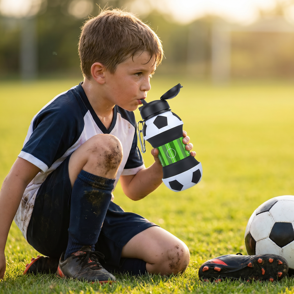 Foldable Silicone Water Bottle – Collapsible & Leak-Proof for Sports