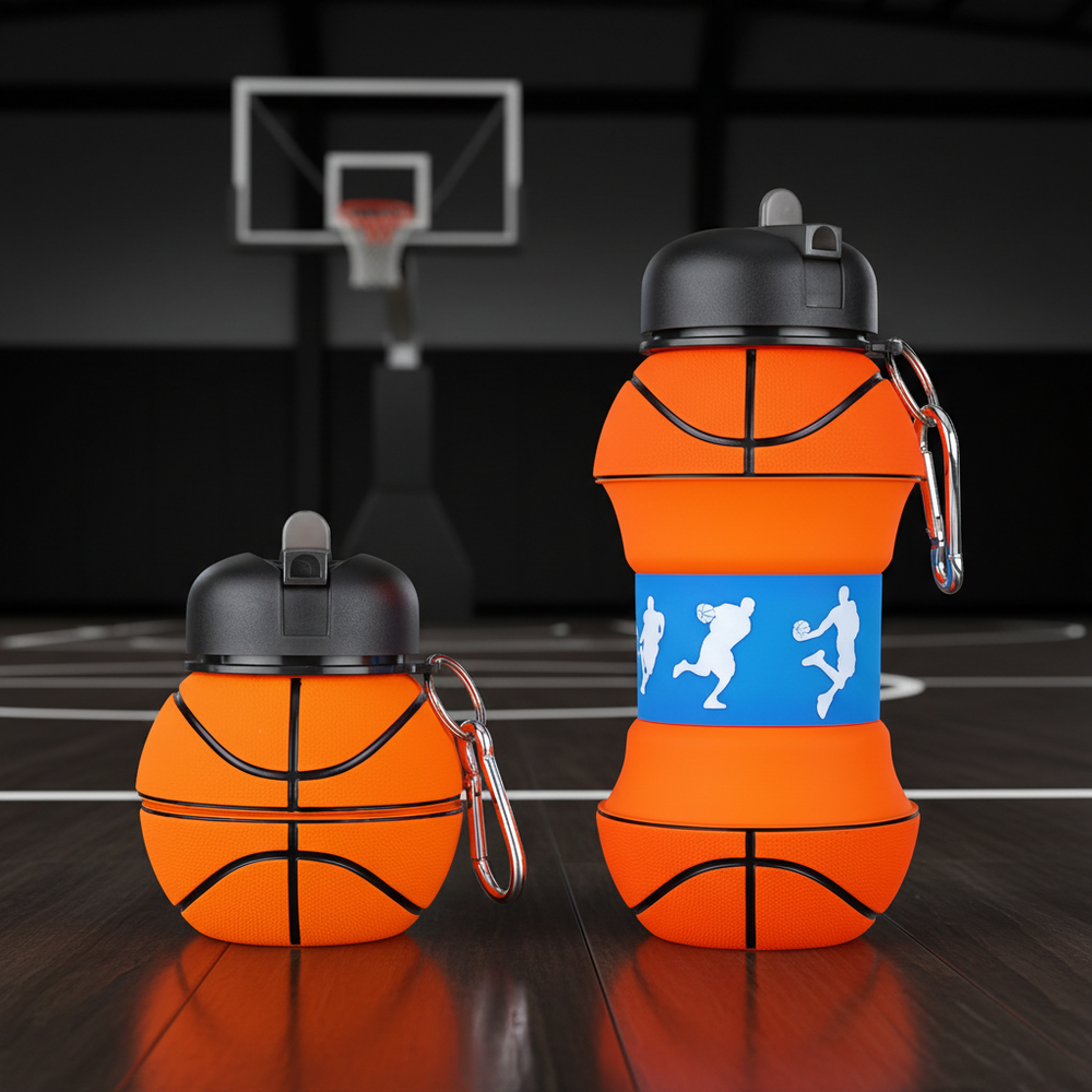Foldable Silicone Water Bottle – Collapsible & Leak-Proof for Sports
