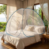 Pop-Up Mosquito Net Tent – Ø100cm Foldable, Zippered Entry & Breathable Polyester