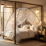 Pop-Up Mosquito Net Tent – Ø100cm Foldable, Zippered Entry & Breathable Polyester