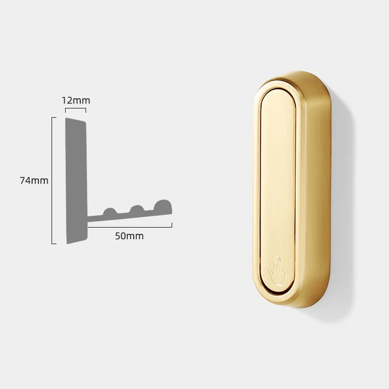 Folding Metal Wall Hooks – Space-Saving, 70×12mm, Available in 5 Colors
