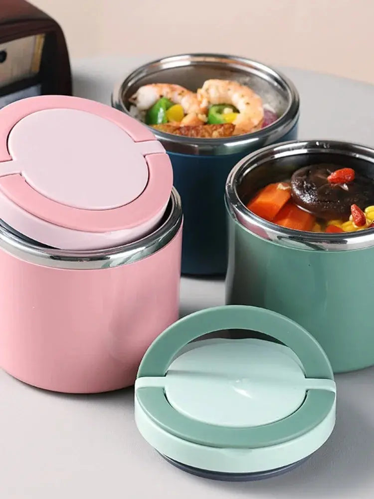 1L Green Food Thermos - Keeps Food Hot for 12 Hours - Insulated Lunch Container
