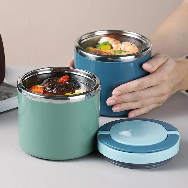 1L Green Food Thermos - Keeps Food Hot for 12 Hours - Insulated Lunch Container