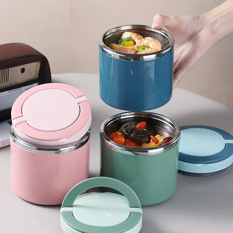 1L Green Food Thermos - Keeps Food Hot for 12 Hours - Insulated Lunch Container