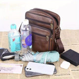 BowLift | Men’s Leather Shoulder Bag | Genuine Cowhide Crossbody | Adjustable Strap