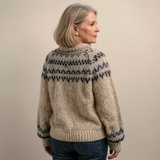 Ashley Vintage Icelandic Handcrafted Sweater - Unique Artisan Knitwear