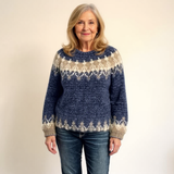 Samantha Vintage Icelandic Sweater - Cozy Knit Pullover for Women