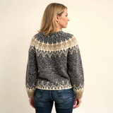 Samantha Vintage Icelandic Sweater - Cozy Knit Pullover for Women