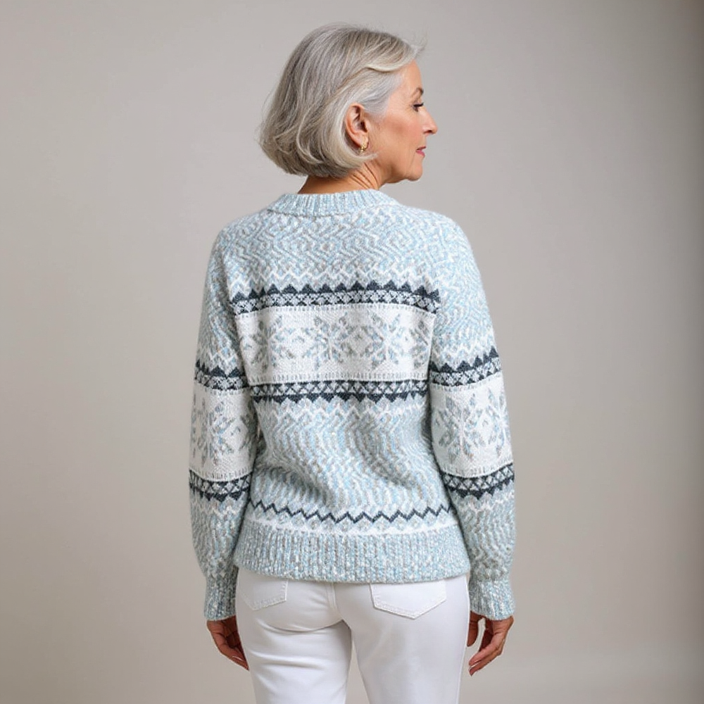 Melanie Vintage Icelandic Sweater - Cozy Knit Pullover for Women