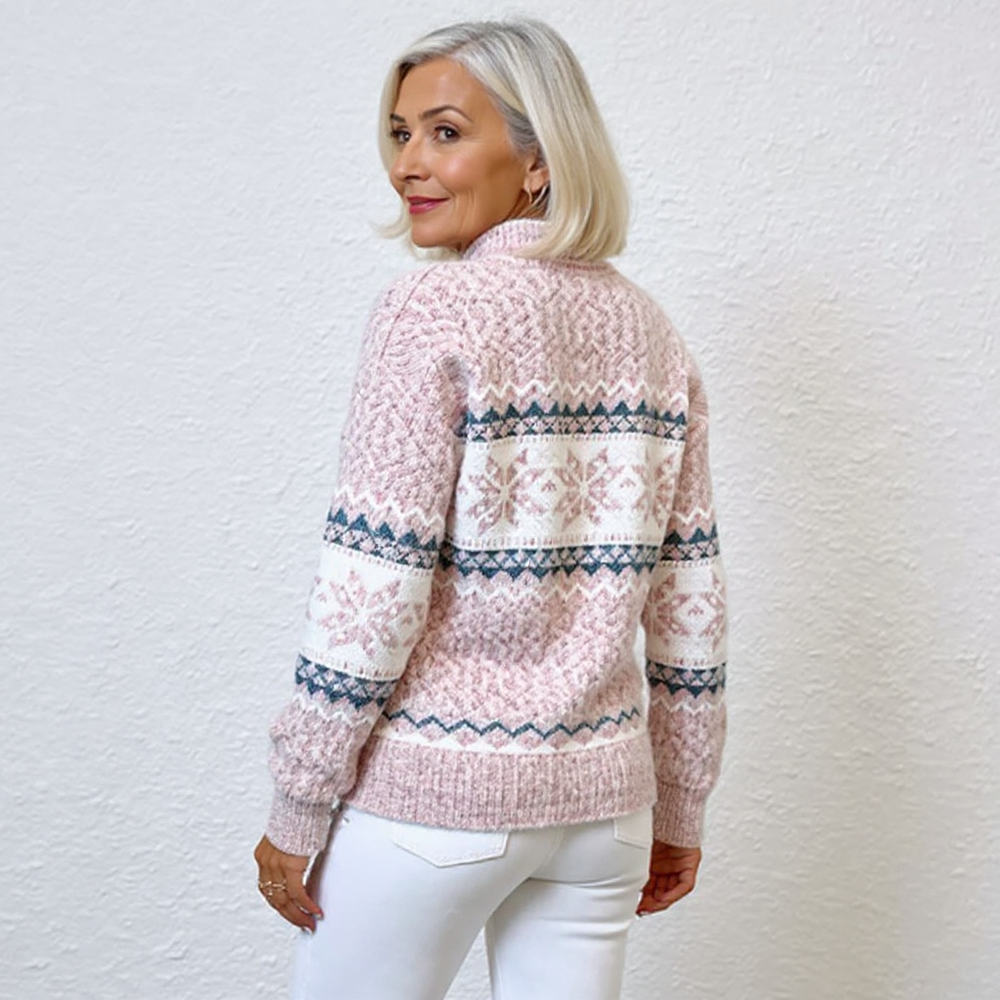 Melanie Vintage Icelandic Sweater - Cozy Knit Pullover for Women