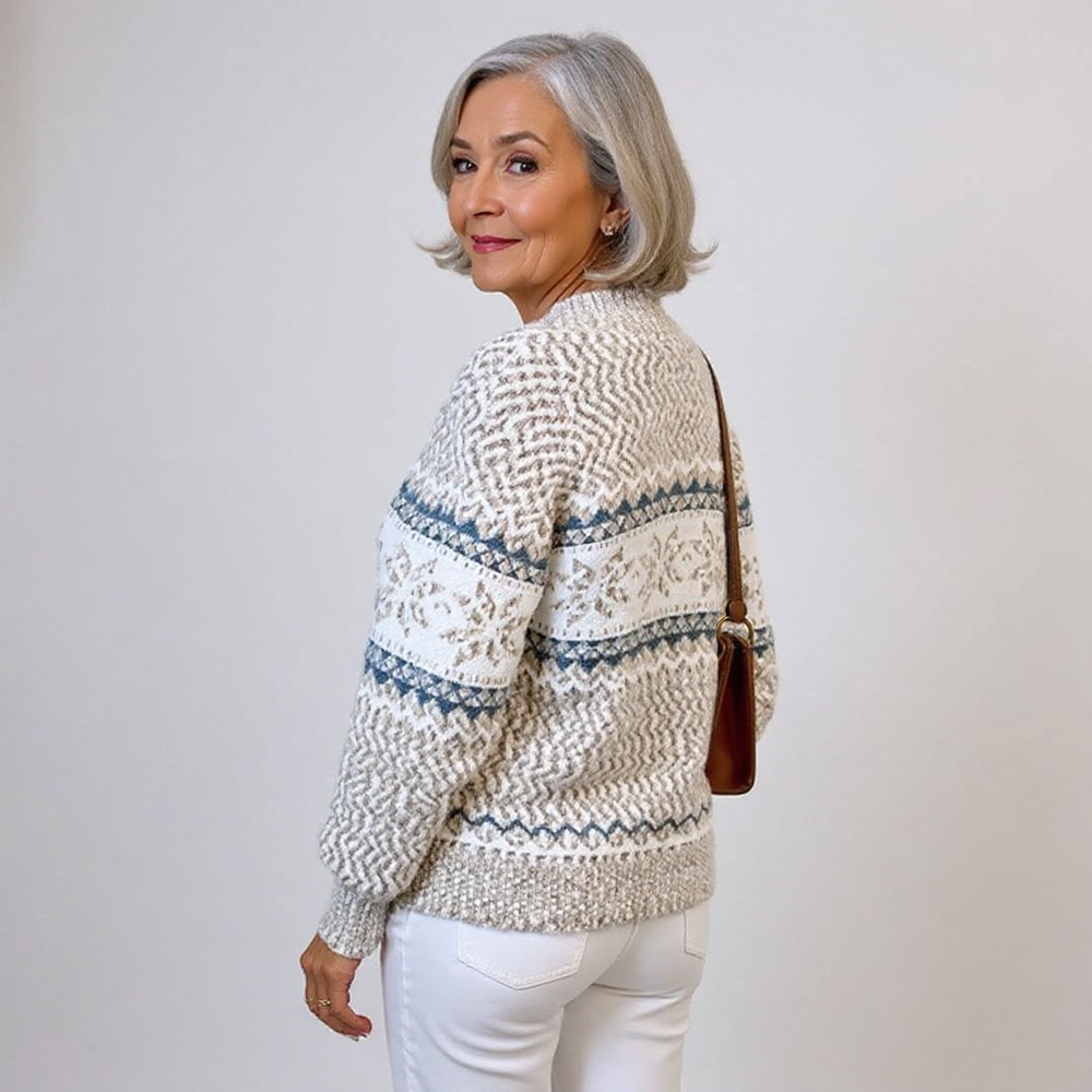 Melanie Vintage Icelandic Sweater - Cozy Knit Pullover for Women