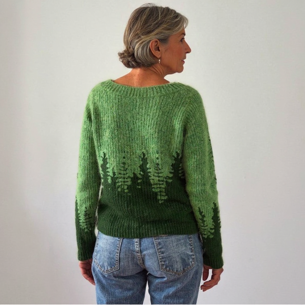 Vintage Paisley Icelandic Sweater | Cozy Knit Pullover for Stylish Comfort