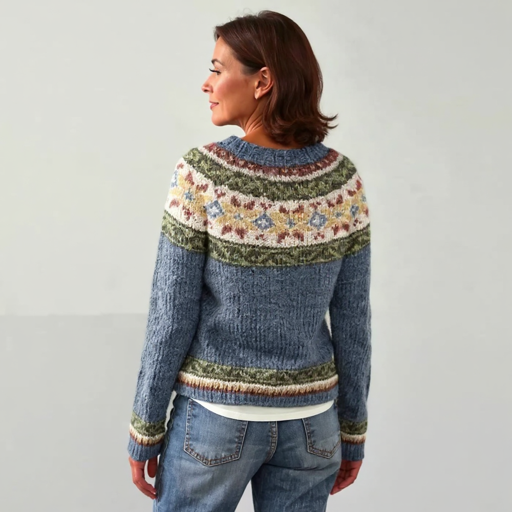 Lucy Vintage Icelandic Sweater - Cozy Knit Pullover for Women | Classic Nordic Design