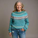 Sofia Vintage Icelandic Handcrafted Sweater - Unique Artisan Knitwear for Cozy Style