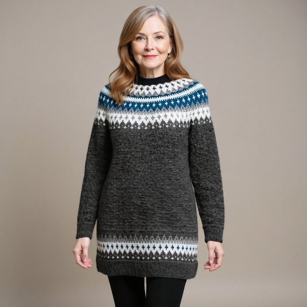 Althea Vintage Icelandic Sweater - Cozy Knit Pullover for Classic Style