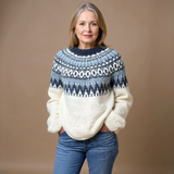 Maecey Vintage Icelandic Sweater - Cozy Knit Pullover for Women | Classic Nordic Design