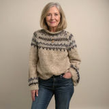 Ashley Vintage Icelandic Handcrafted Sweater - Unique Artisan Knitwear