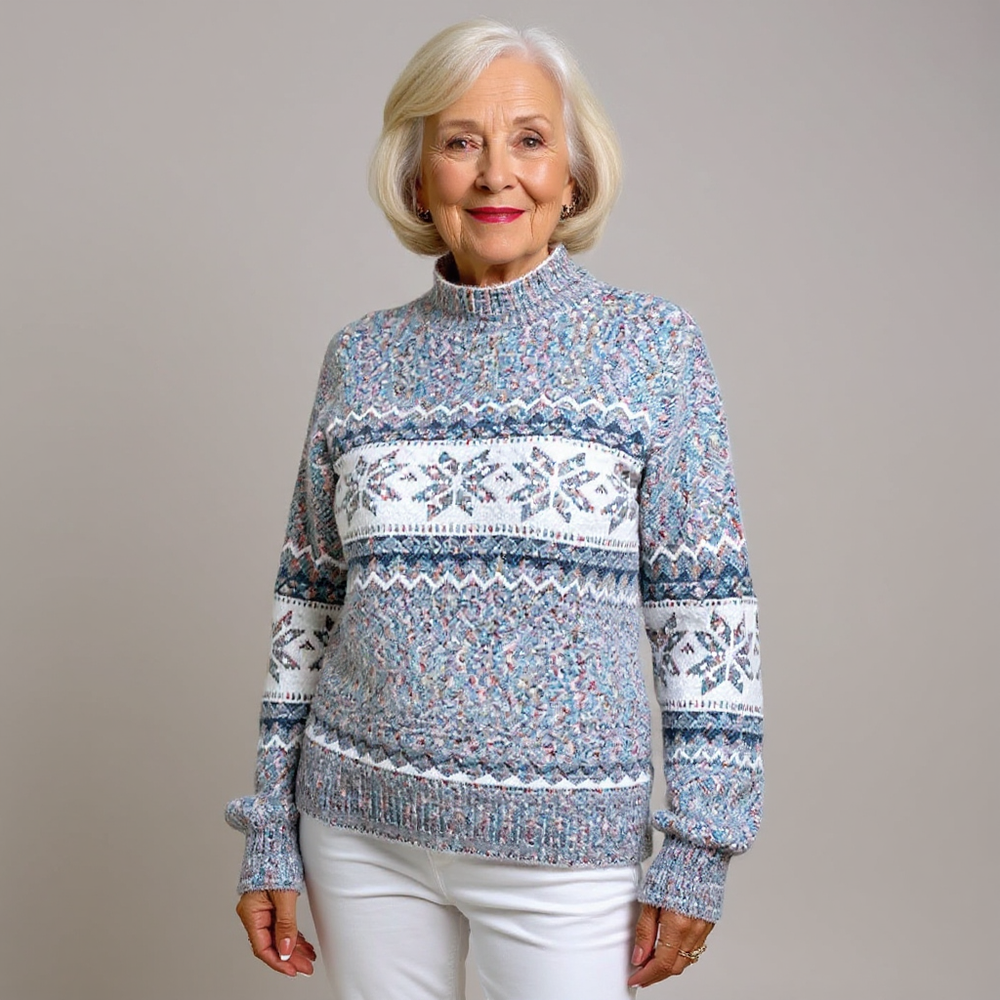 Melanie Vintage Icelandic Sweater - Cozy Knit Pullover for Women