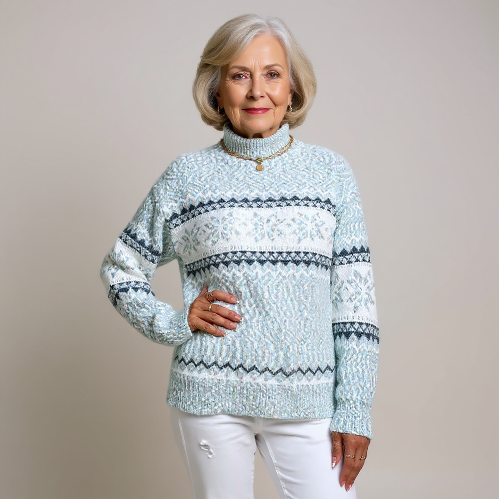 Melanie Vintage Icelandic Sweater - Cozy Knit Pullover for Women