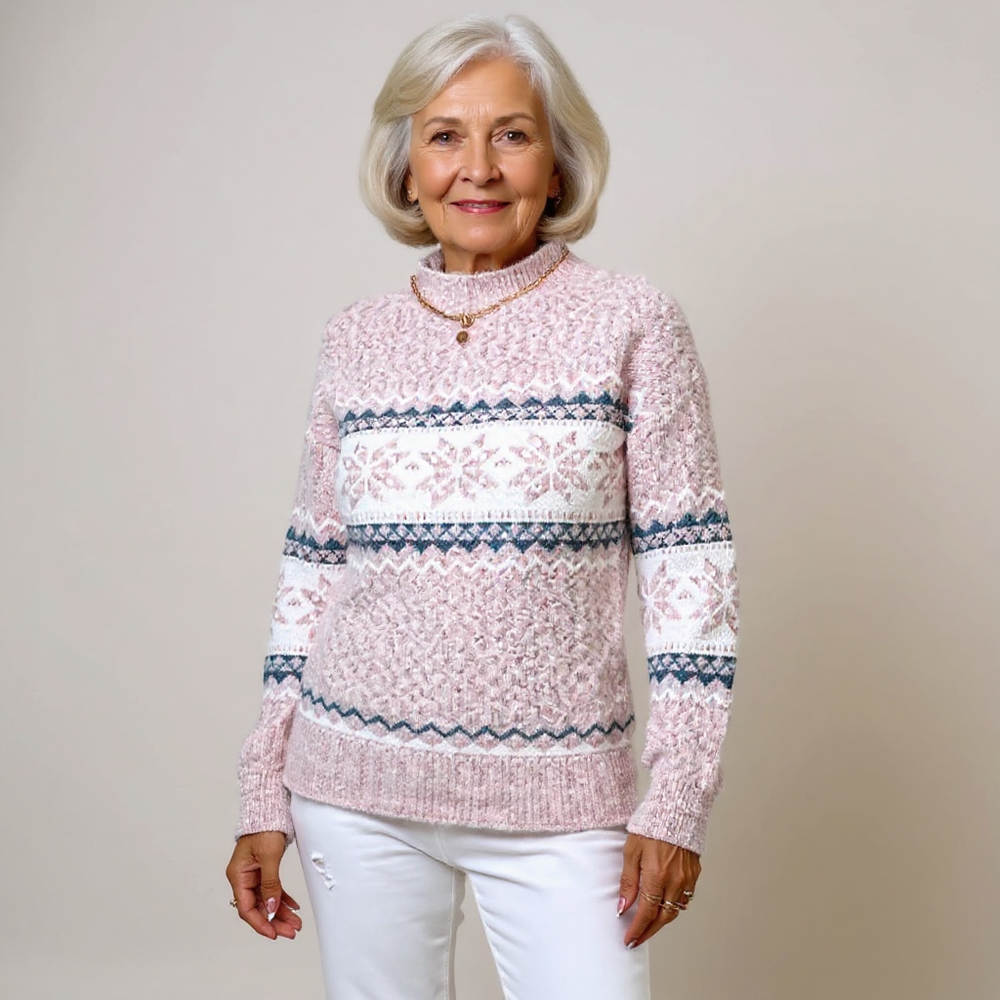 Melanie Vintage Icelandic Sweater - Cozy Knit Pullover for Women