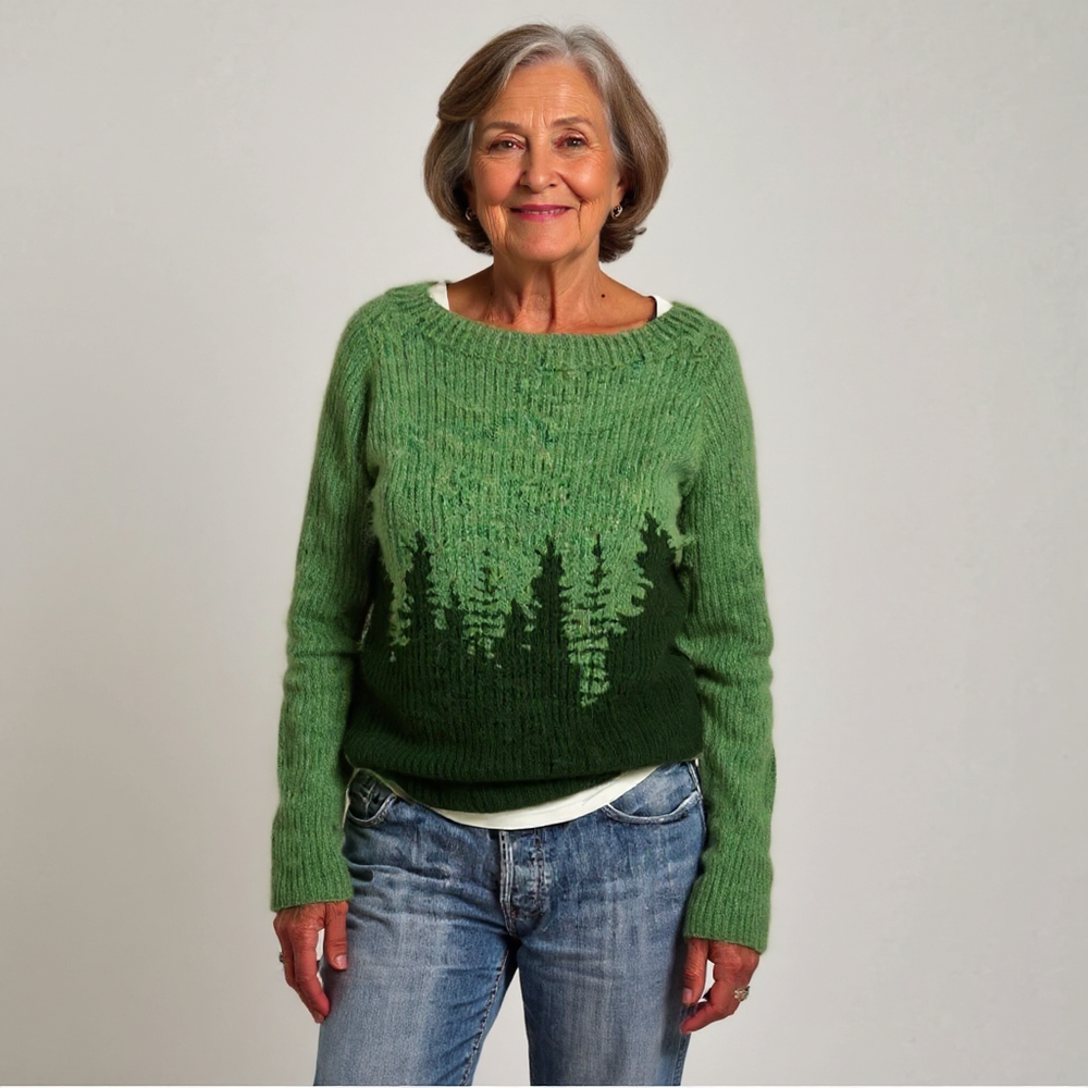 Vintage Paisley Icelandic Sweater | Cozy Knit Pullover for Stylish Comfort