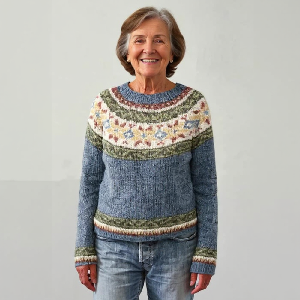Lucy Vintage Icelandic Sweater - Cozy Knit Pullover for Women | Classic Nordic Design