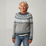Amelia Vintage Handcrafted Icelandic Sweater - Unique Artisan Knitwear for Cozy Style