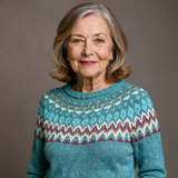 Sofia Vintage Icelandic Handcrafted Sweater - Unique Artisan Knitwear for Cozy Style