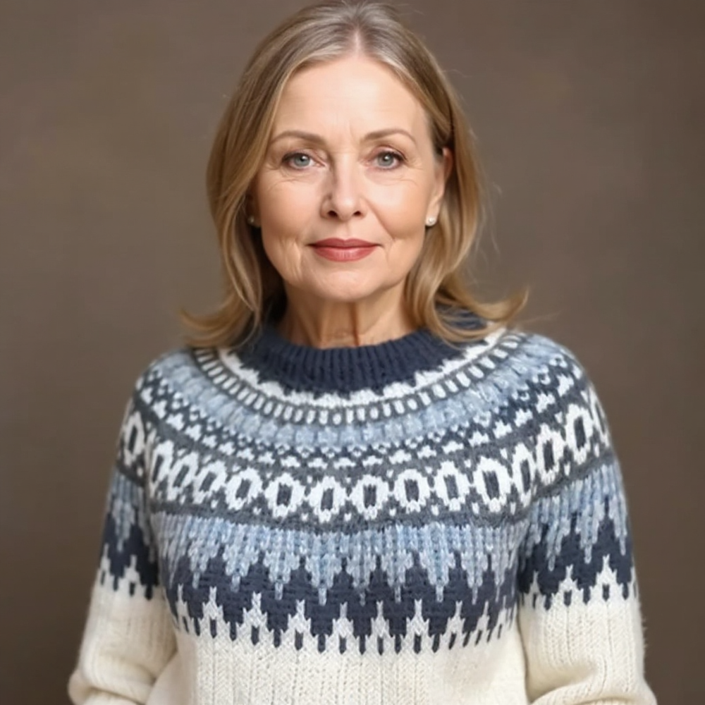 Maecey Vintage Icelandic Sweater - Cozy Knit Pullover for Women | Classic Nordic Design