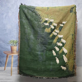Cozy Woven Sheep Meadow Throw Blanket - Soft, Stylish, and Perfect for Home Decor
