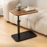 Adjustable Height Side Table with Stylish Wood Top - Versatile & Modern Design for Living Room or Bedroom