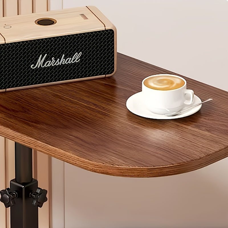 Adjustable Height Side Table with Stylish Wood Top - Versatile & Modern Design for Living Room or Bedroom