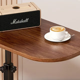 Adjustable Height Side Table with Stylish Wood Top - Versatile & Modern Design for Living Room or Bedroom