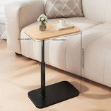 Adjustable Height Side Table with Stylish Wood Top - Versatile & Modern Design for Living Room or Bedroom