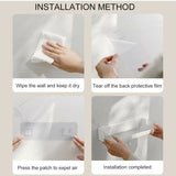 No-Drill Bathroom Shelf – Self-Draining, Raised Edges & Adhesive Wall Mount