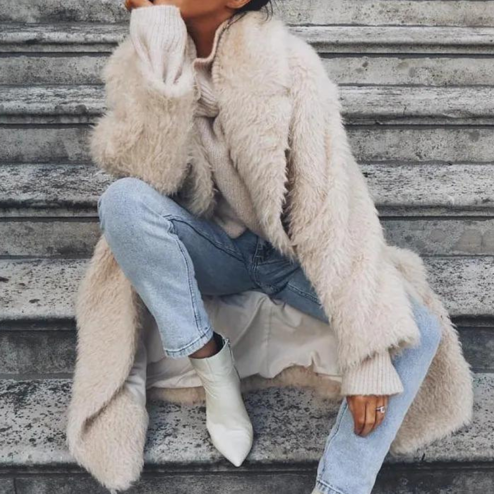Gariela - Comfy Long Teddy Coat