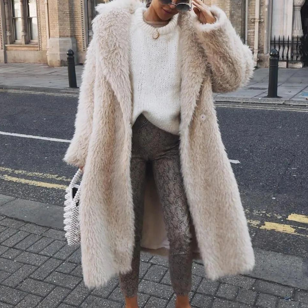 Gariela - Comfy Long Teddy Coat