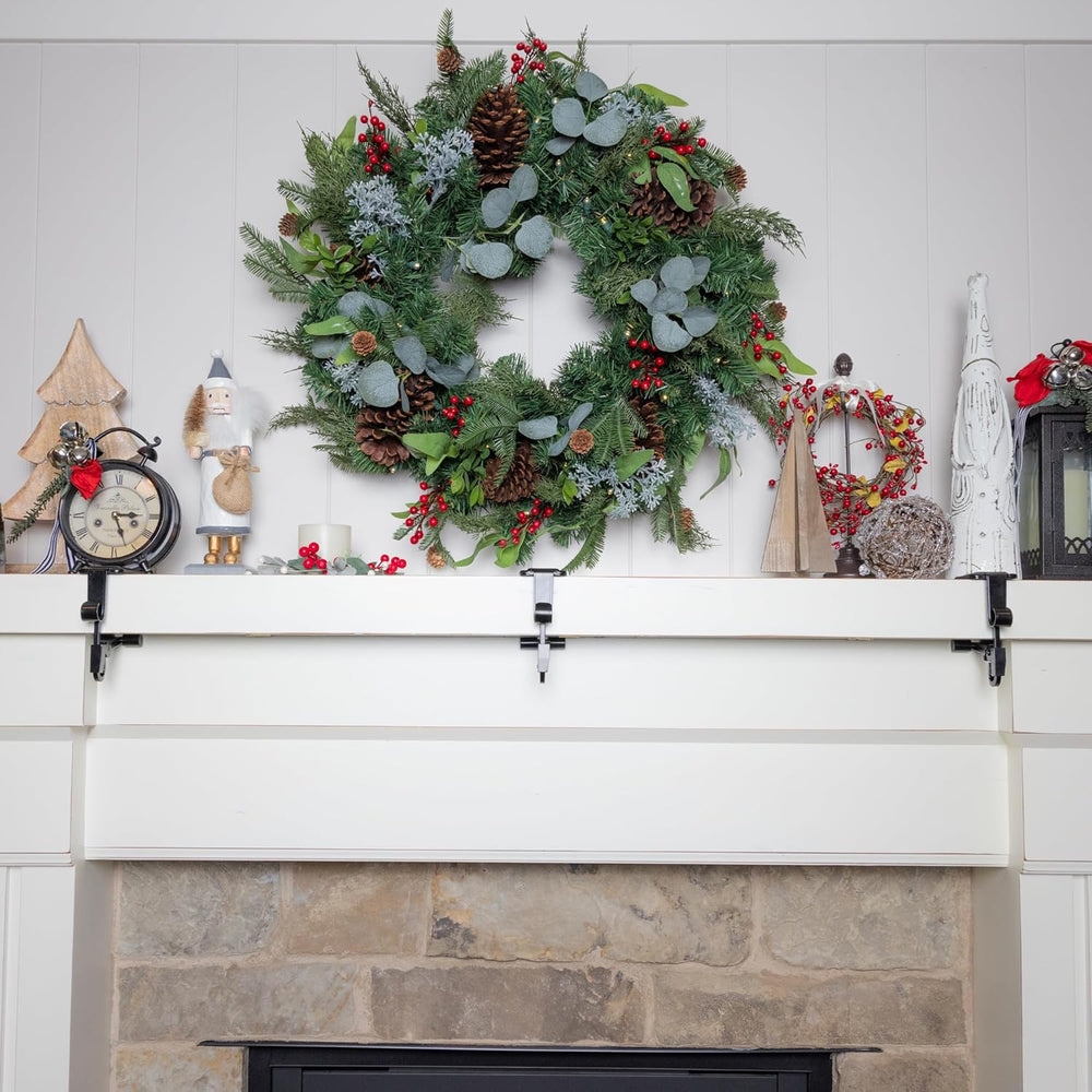 Premium Mantle Hangers for Christmas Stockings & Garland - Durable, Stylish Holiday Decor