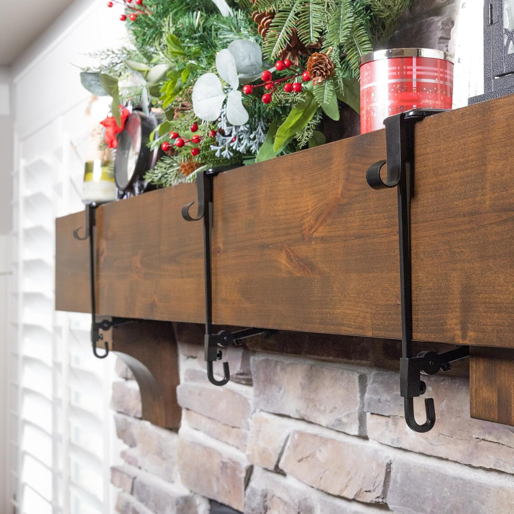 Premium Mantle Hangers for Christmas Stockings & Garland - Durable, Stylish Holiday Decor