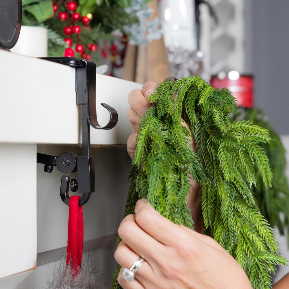 Premium Mantle Hangers for Christmas Stockings & Garland - Durable, Stylish Holiday Decor
