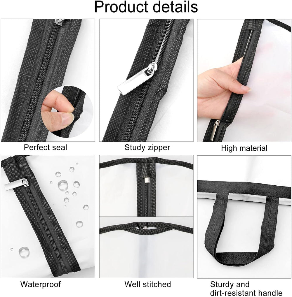 Extra-Long 71" Dress & Gown Garment Bag - Protective Cover with Handles for Long Dresses & Formal Wear