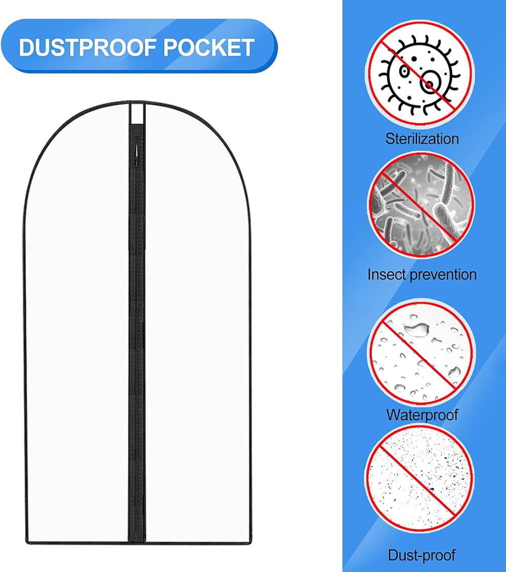 Extra-Long 71" Dress & Gown Garment Bag - Protective Cover with Handles for Long Dresses & Formal Wear