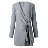 Knitted Women's Cardigan with Bow Belt - Elin