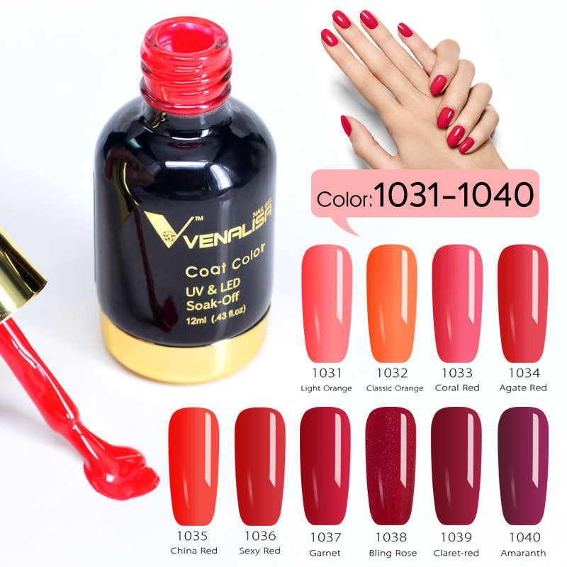 Luxury Gel Nail Varnish - UV/LED Curing, 0.41 fl oz - Vibrant Colors for Long-Lasting Shine