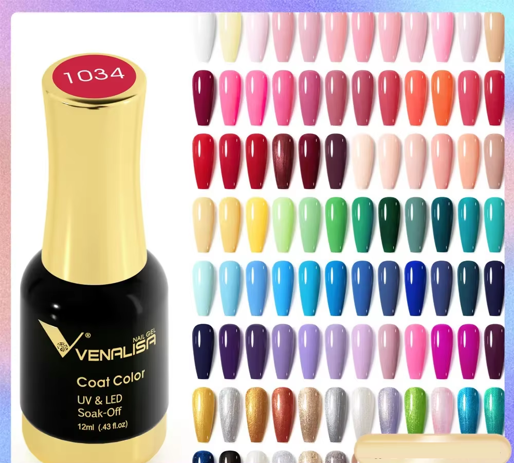 Luxury Gel Nail Varnish - UV/LED Curing, 0.41 fl oz - Vibrant Colors for Long-Lasting Shine