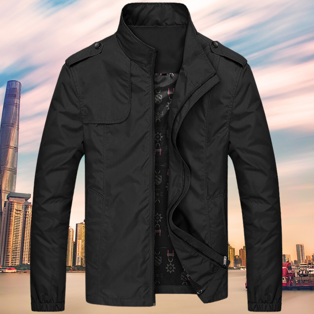 GENTI Oxford Mid-Coat | Modern Waterproof & Windproof Jacket for Men