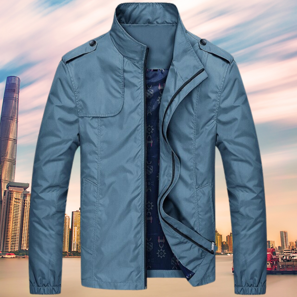 GENTI Oxford Mid-Coat | Modern Waterproof & Windproof Jacket for Men
