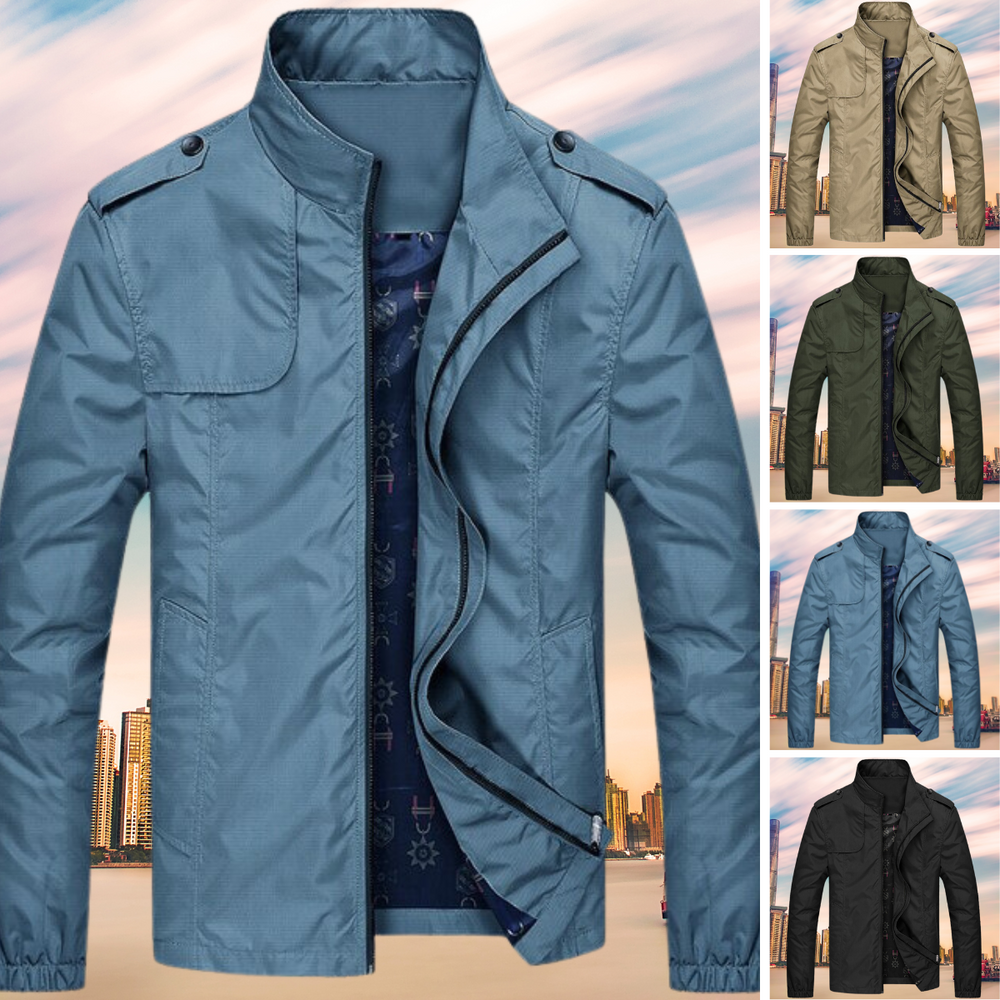 GENTI Oxford Mid-Coat | Modern Waterproof & Windproof Jacket for Men
