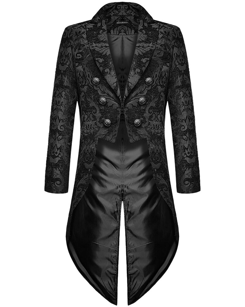 Gentleman Gothic Jacket with Brocade Design - Victor